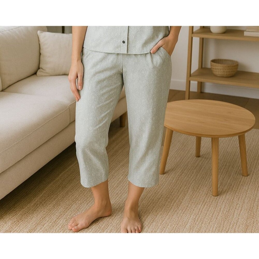 Lucky Brand Sm Pajama Capri Pants Loungewear Sleepwear Elastic Waist PJ Sleep